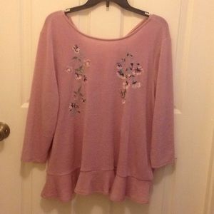 Lauren Conrad Scoop Neck Blush Sweater